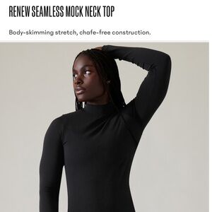 NWT - Athleta Renew Seamless Mock Neck LS Top - Size XL